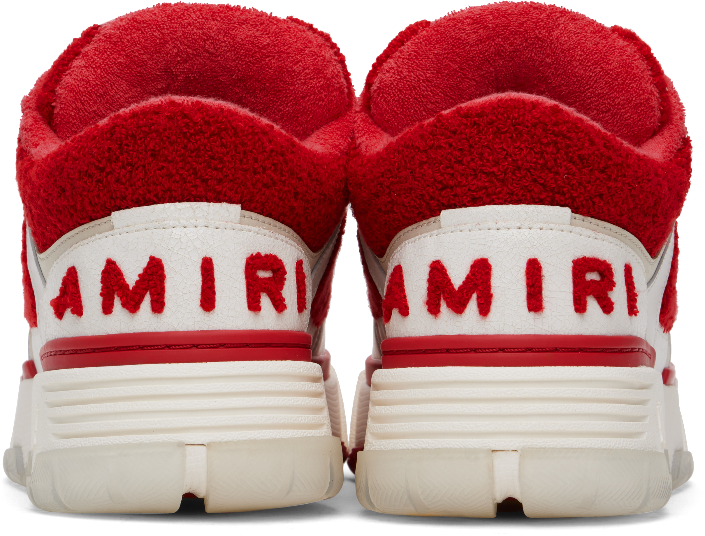 AMIRI White & Red Varsity MA-1 Sneakers - Casual Shoes