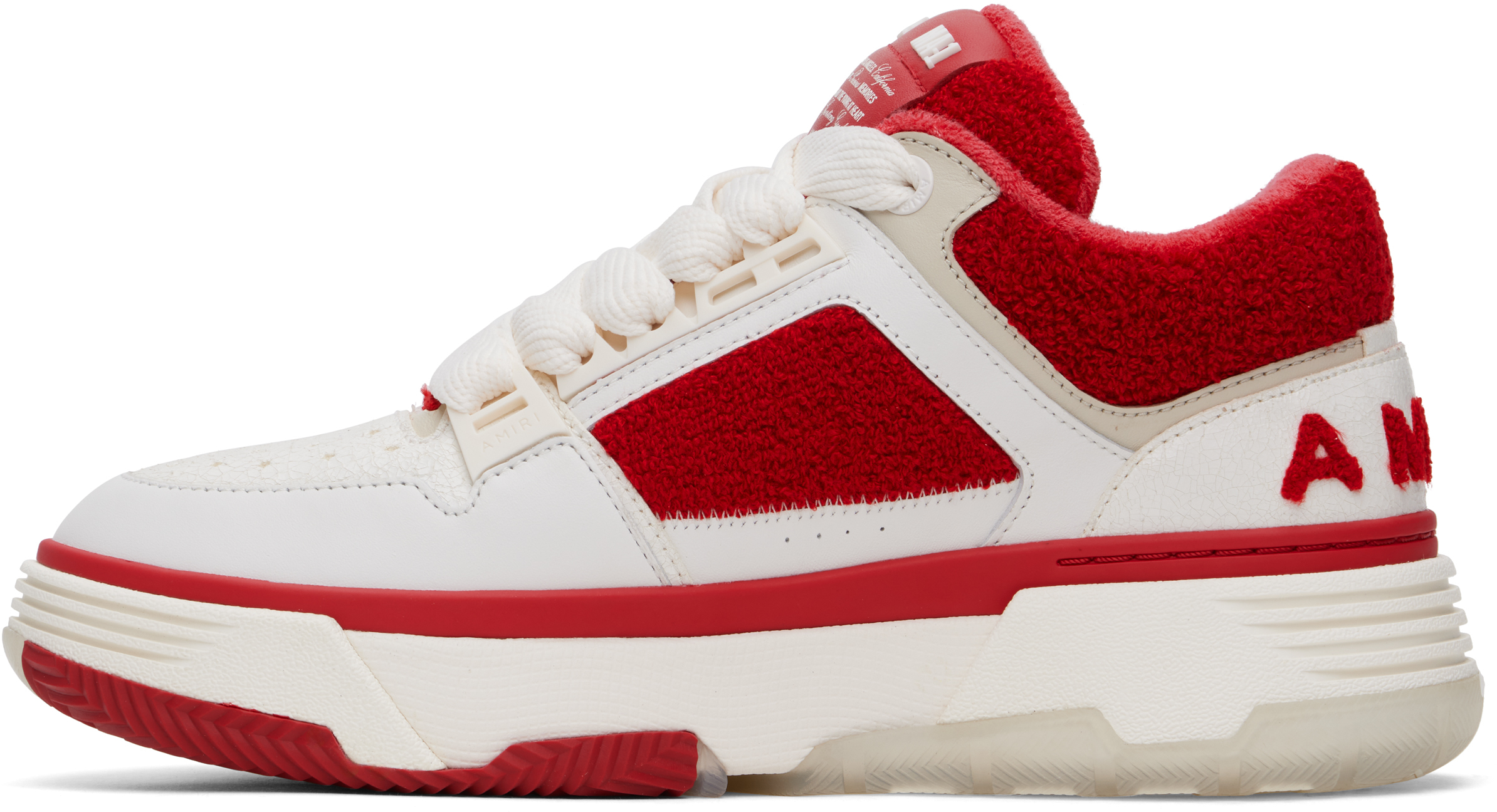 AMIRI White & Red Varsity MA-1 Sneakers - Casual Shoes