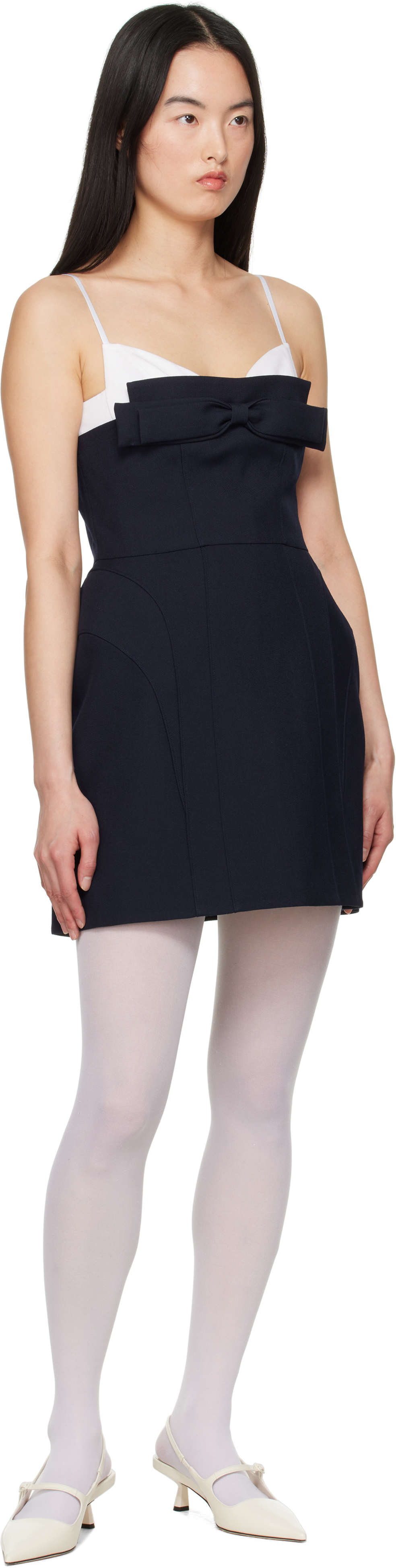 【関税込み】Shushu/Tong グレー Double Bow Sling ミニドレス Shushu/Tong Double Bow Sling Mini Dress - Dresses & Skirts