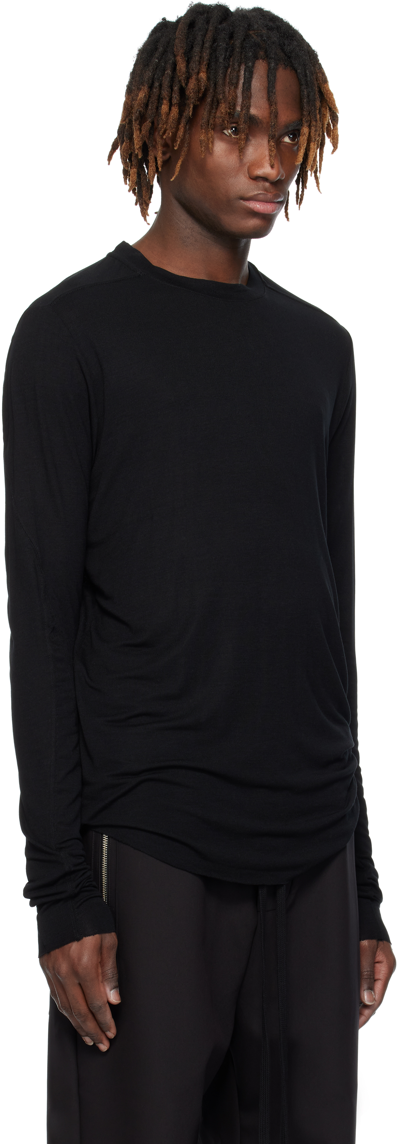 Tシャツ・カットソー THOM KROM Men T Shirts MTS811 BLACK TK-MTS-781-MEN-LIGHT-OVERSIZED