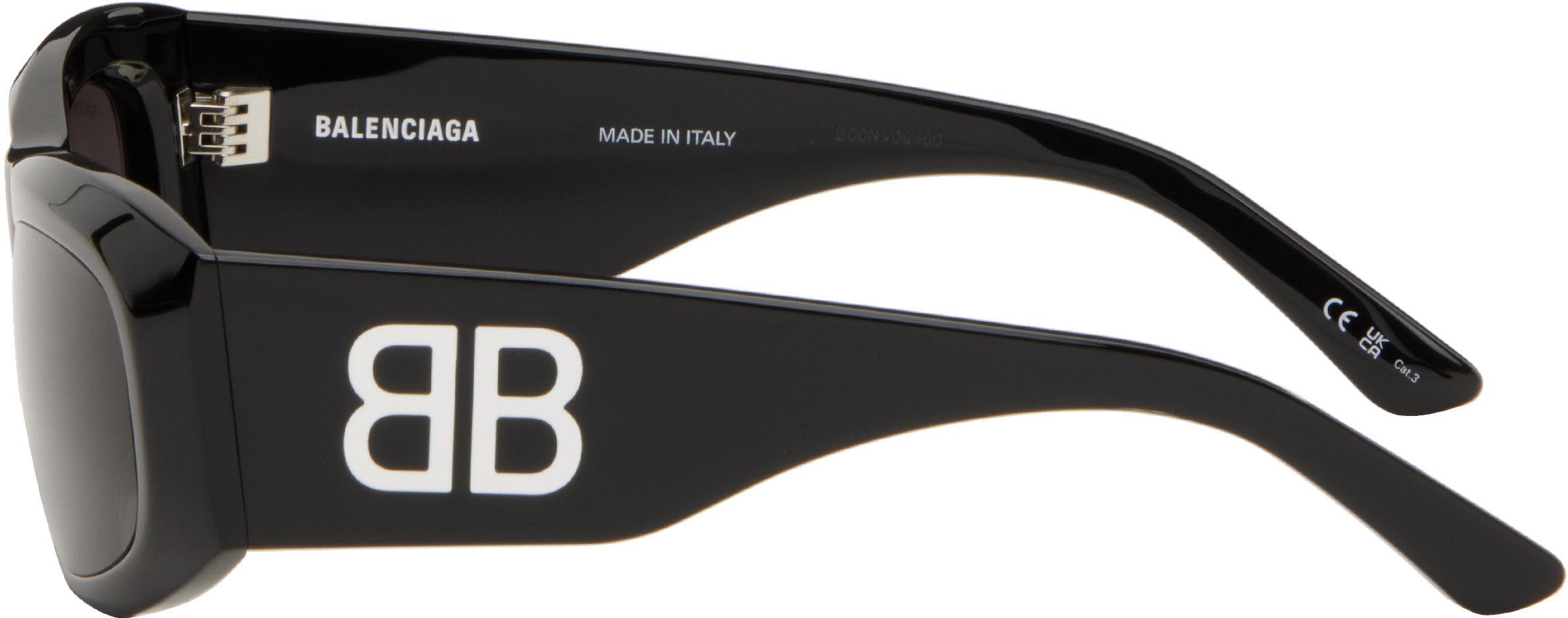 Balenciaga Black Signature Square Af Sunglasses