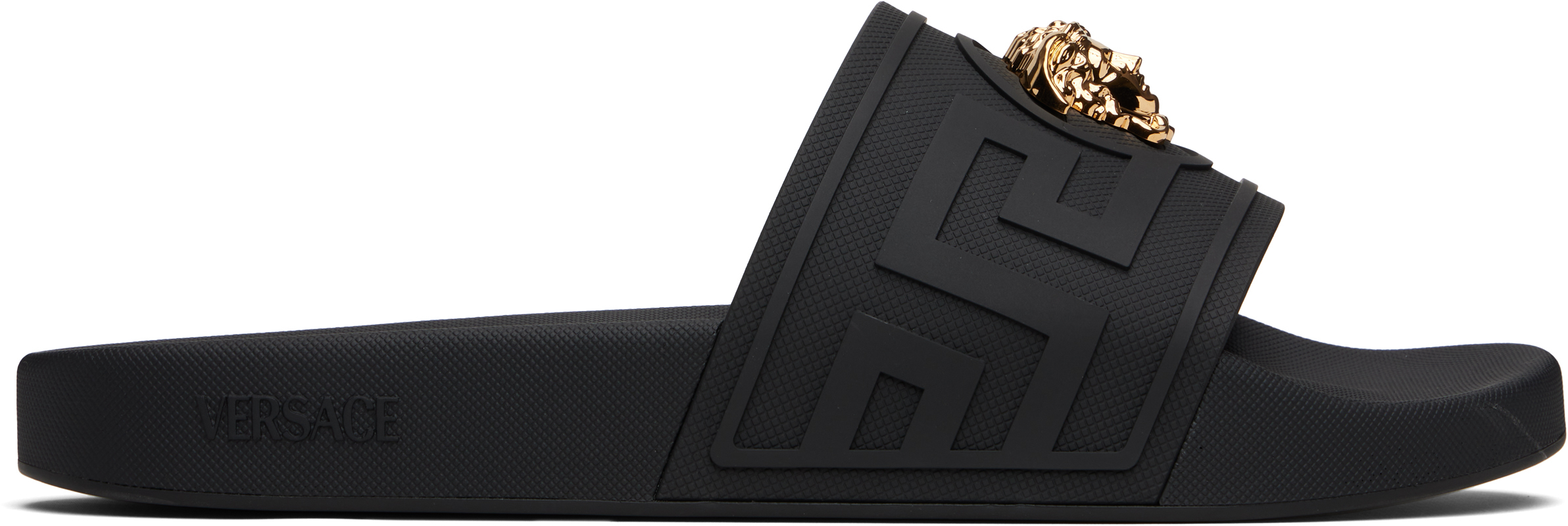 NWT Versace La Medusa Pool Slides! La Medusa Rubber Sliders | VERSACE US main image 2