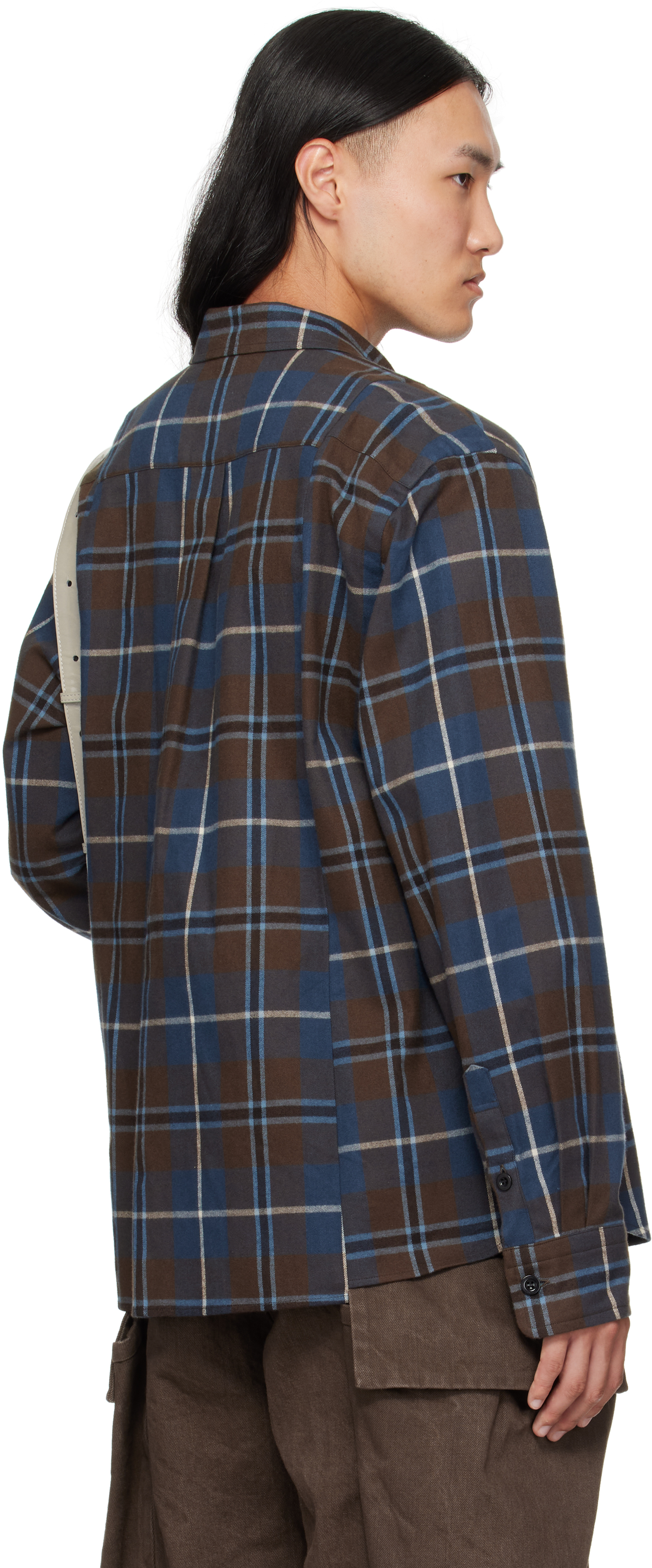 Brown & Blue Plaid Flannel Shirt – On Sale Now with Up to 56% Off