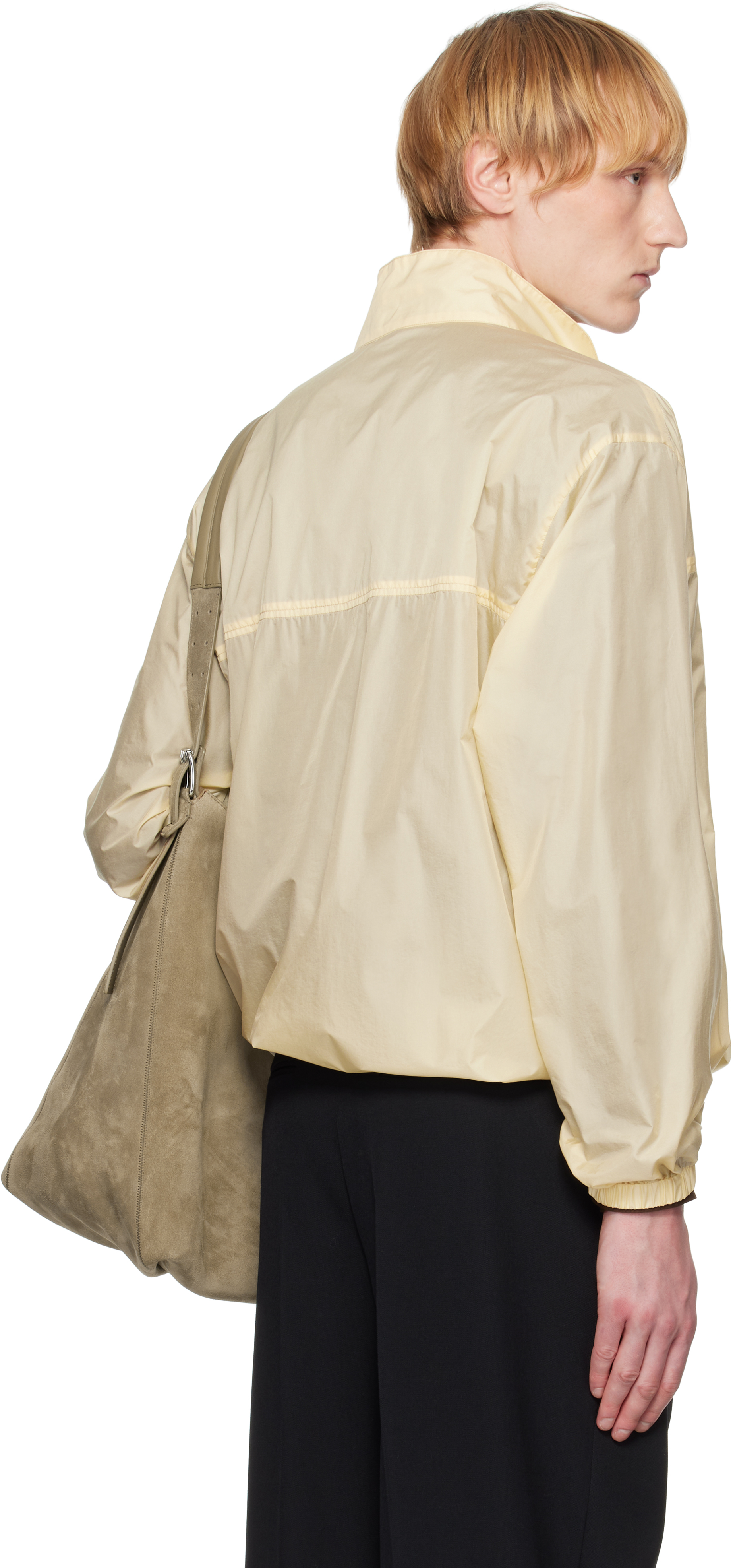 AURALEE Yellow Light Sheer Nylon Half Zip Jacket - Jackets - Free