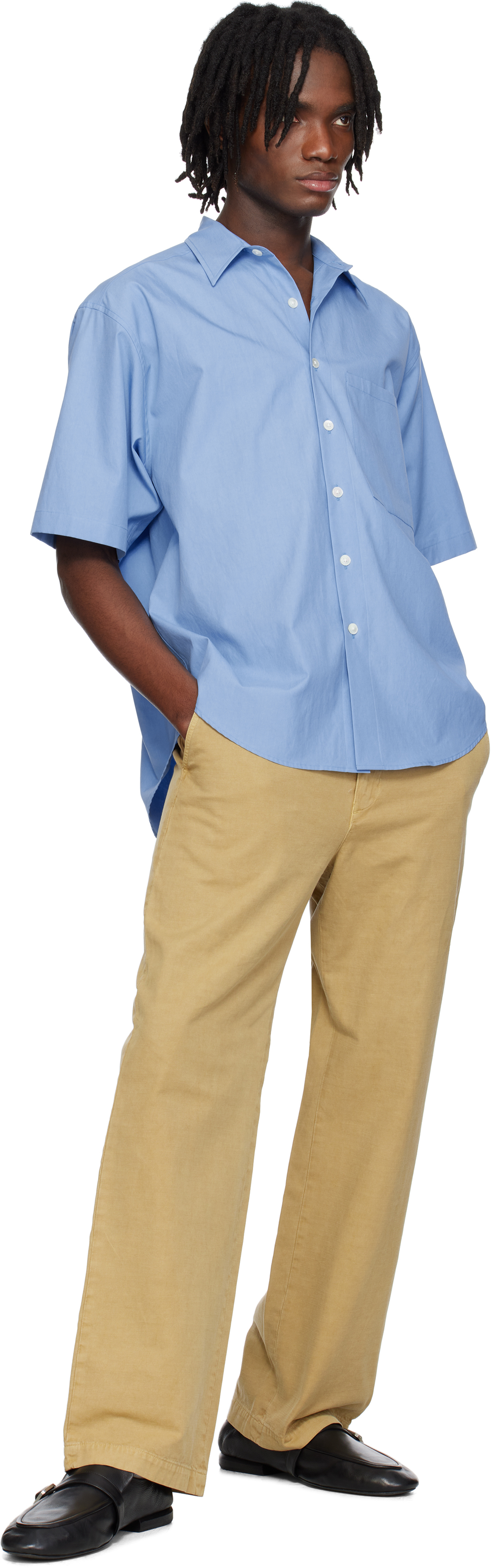 Shop Blue Washed Finx Twill Shirt on Sale at BeyondStyle – Get 10