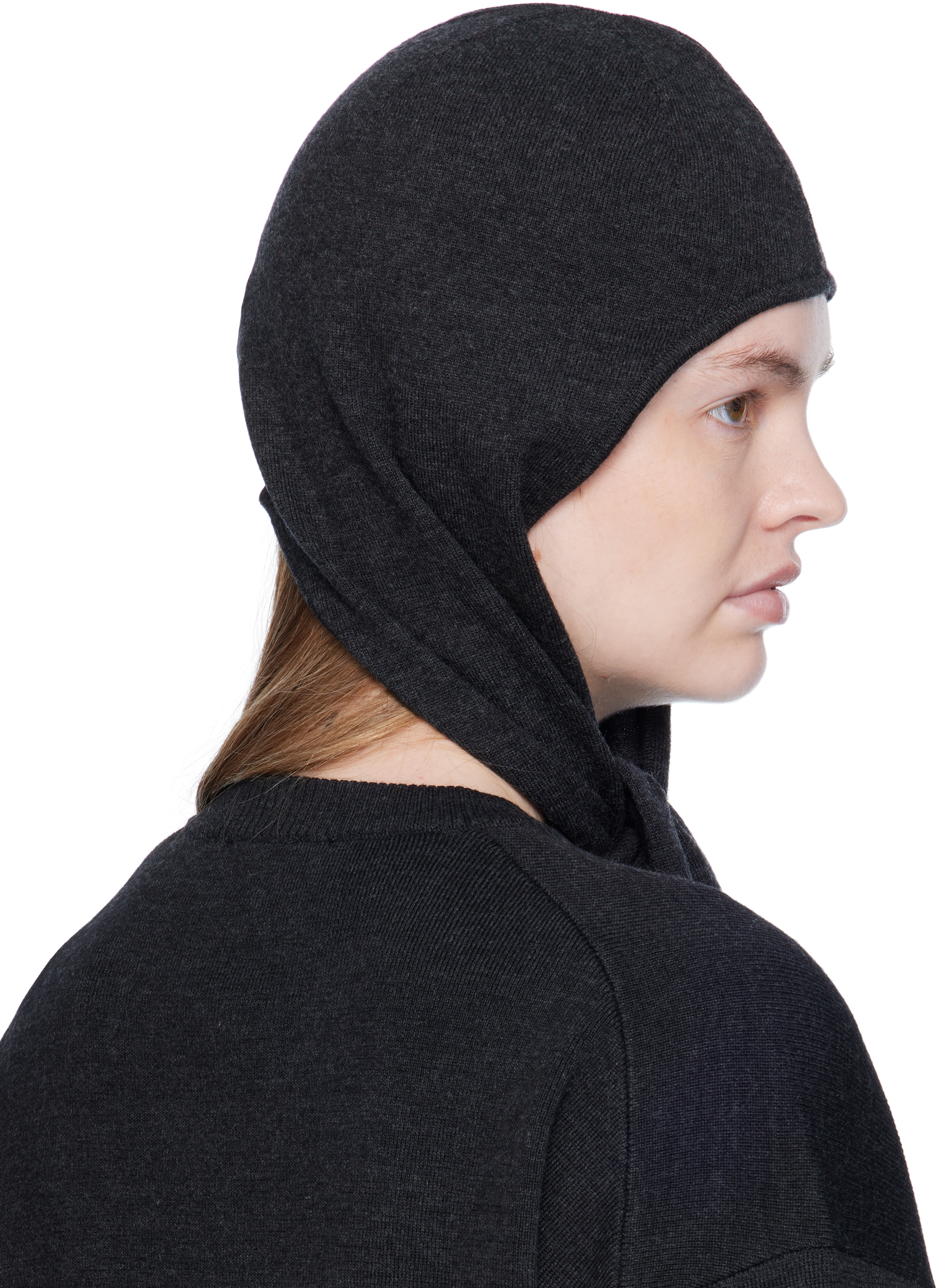 Gray Fine Wool Head Scarf Hood – On Sale Now with Up to 11% Off