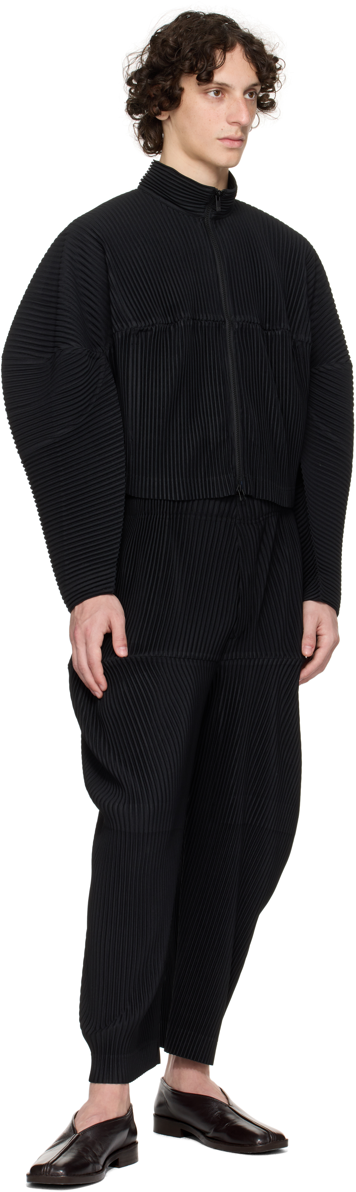 Shop Black Kinetic Sculpture Jacket on Sale at BeyondStyle – Get