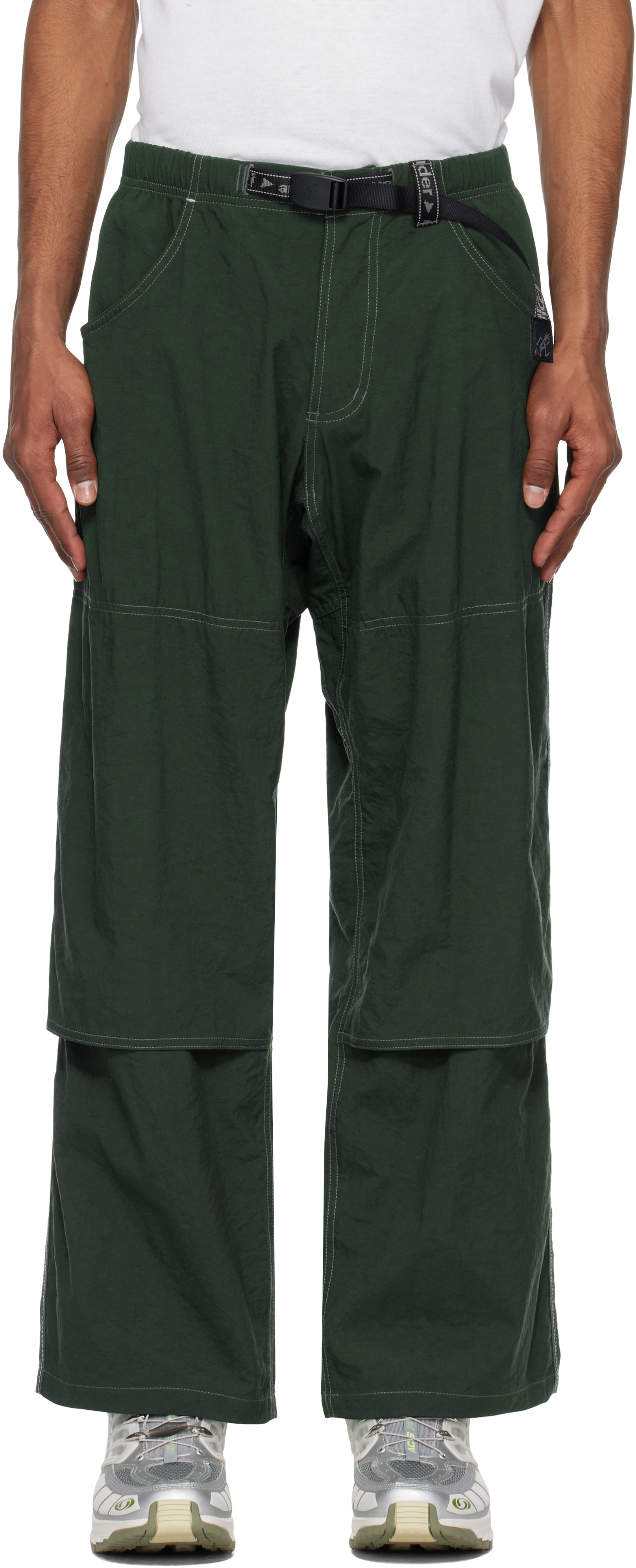 Green Gramicci Edition Nylon Double Knee Trousers – On Sale Now