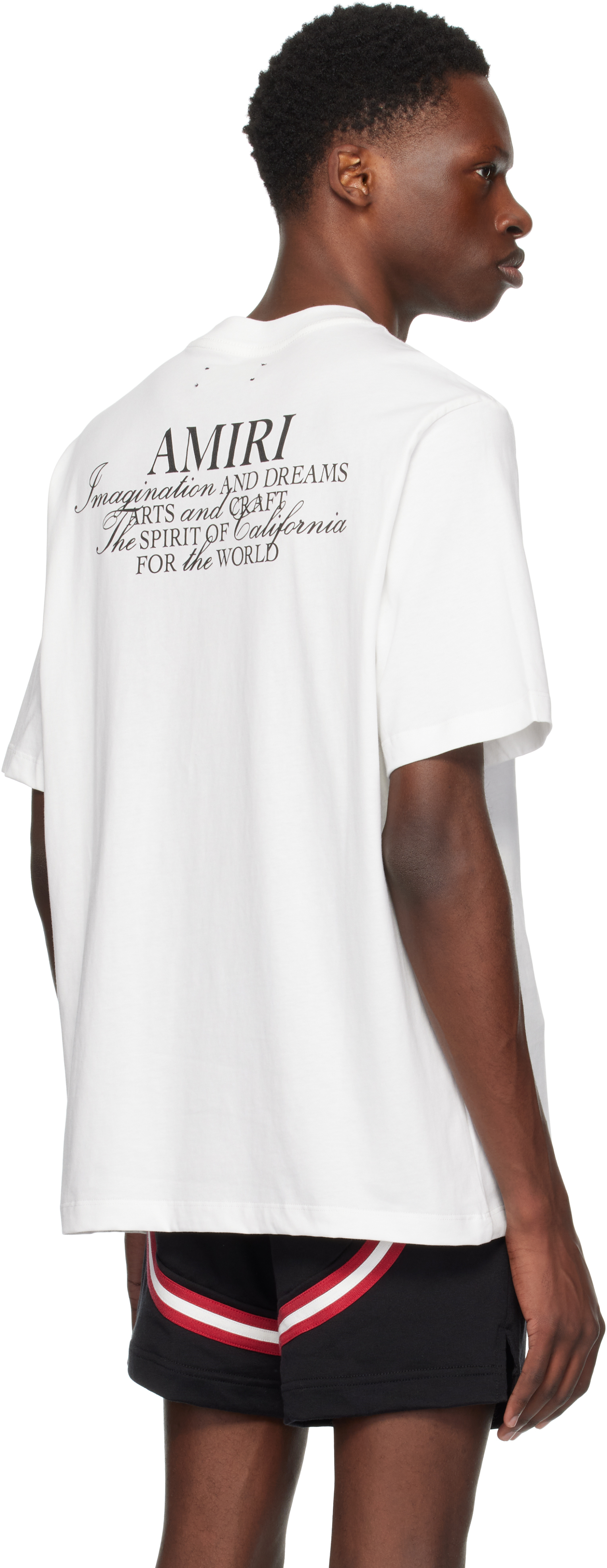【関税込み】AMIRI ホワイト 'AMIRI Spirit' Tシャツ AMIRI: ホワイト 'AMIRI Spirit' Tシャツ | SSENSE 日本