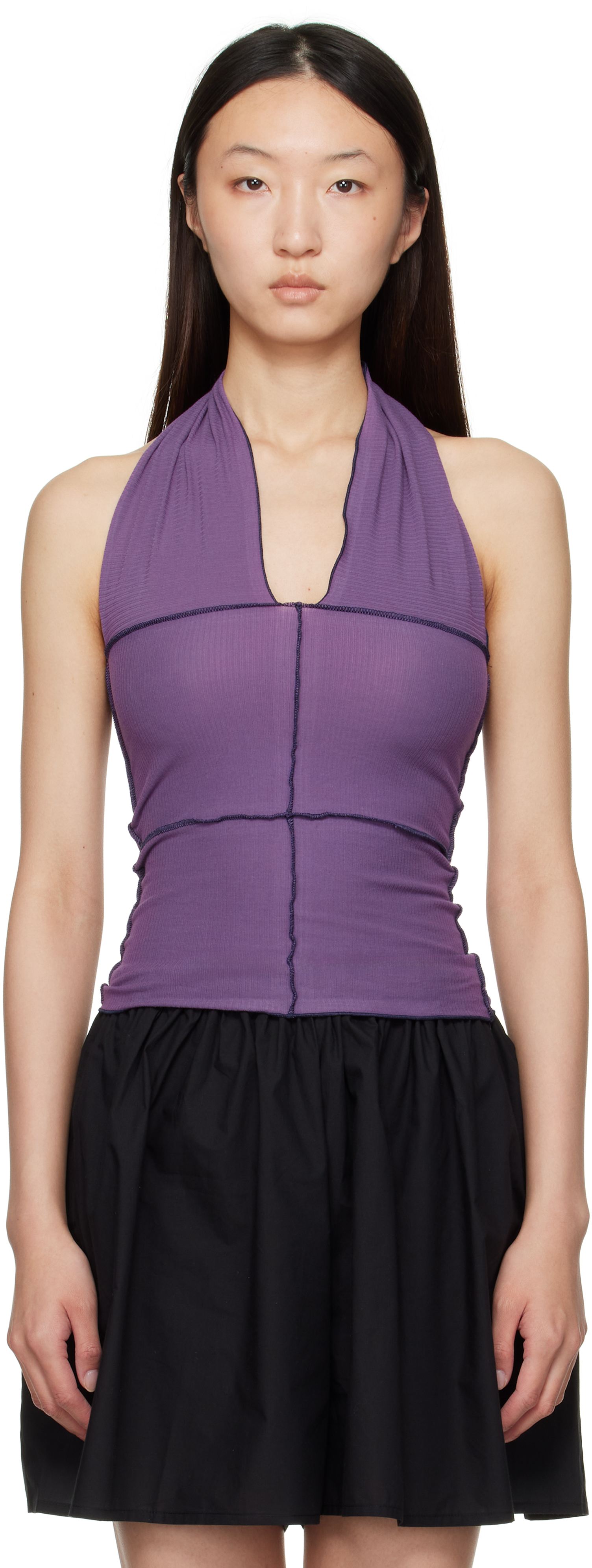 トップス baserange cinder halter neck top sizeS Cinder Halter Top in Assortment | Fine organic cotton rib