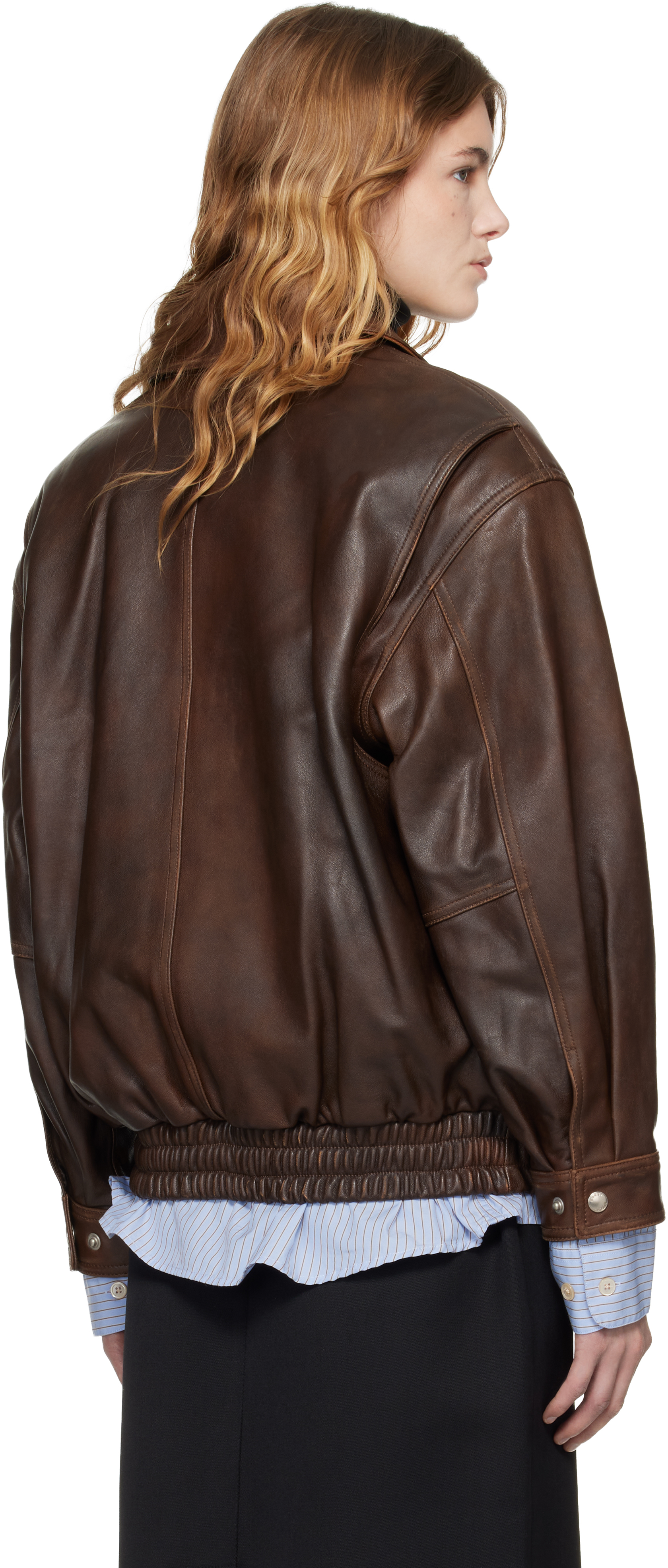 ssstein Black Sheep Leather Zip Short Jacket - Jackets - BeyondStyle