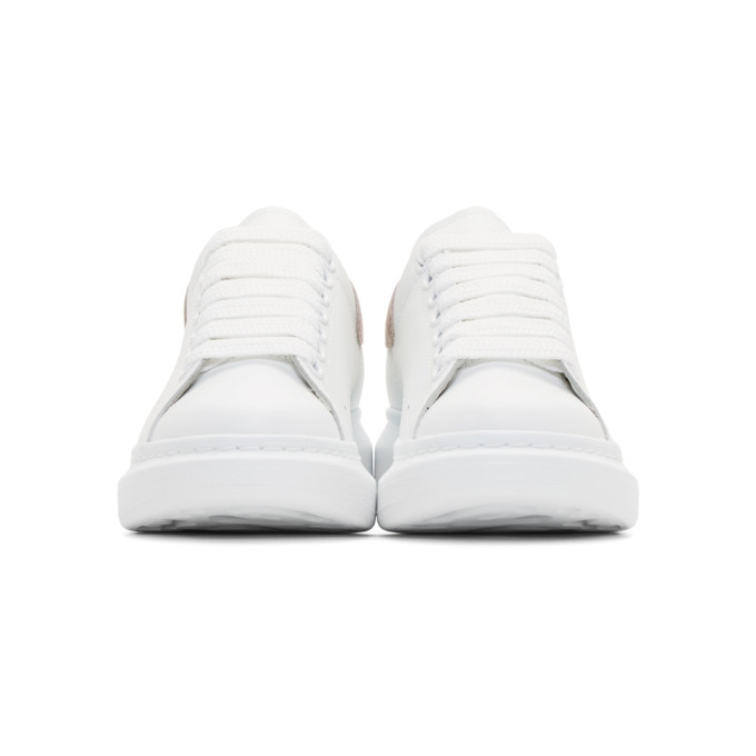 ALEXANDER MCQUEEN White & Pink Oversized Sneakers