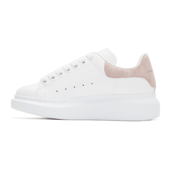 ALEXANDER MCQUEEN White & Pink Oversized Sneakers