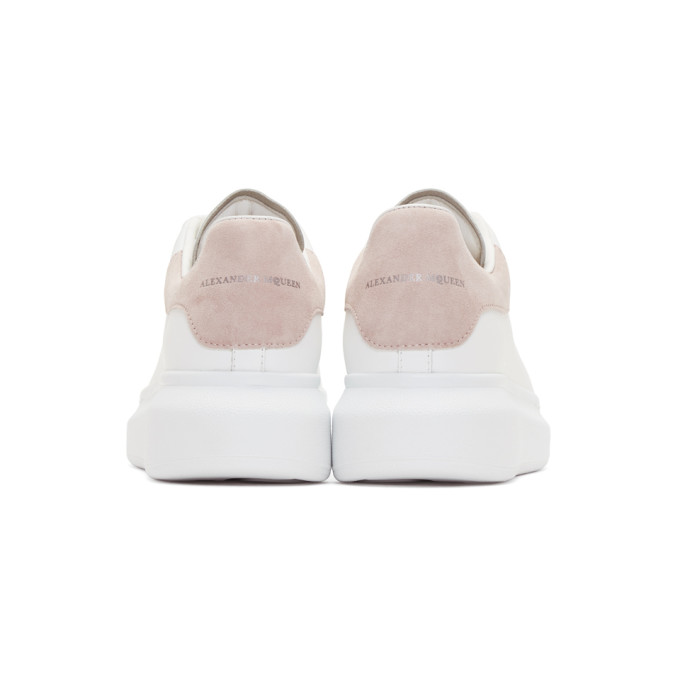 ALEXANDER MCQUEEN White & Pink Oversized Sneakers