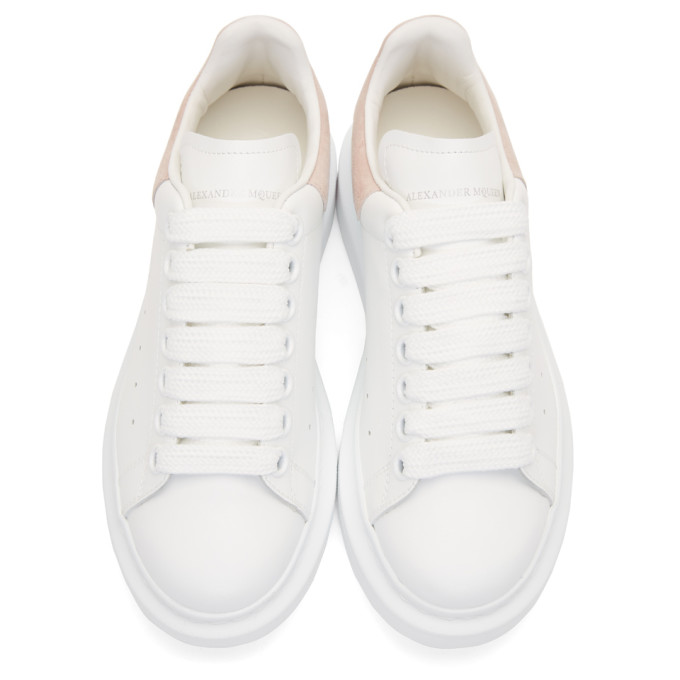 ALEXANDER MCQUEEN White & Pink Oversized Sneakers