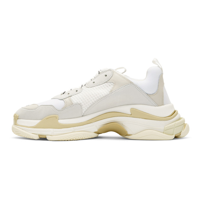 BALENCIAGA White Triple S Sneakers