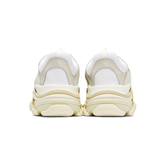BALENCIAGA White Triple S Sneakers