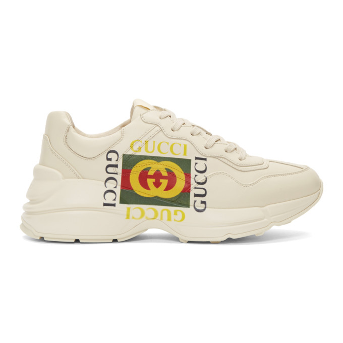 GUCCI Off-White Box Logo Ryhton Sneakers