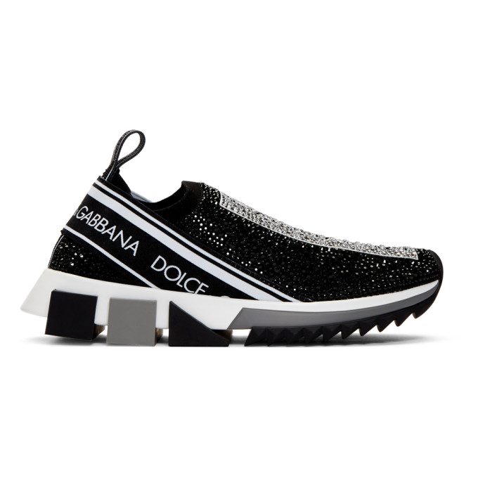 Click to view more detailed imagery on our partner's website Dolce & Gabbana Dolce And Gabbana Black Rhinestone Sorrento Sneakers In Multi
