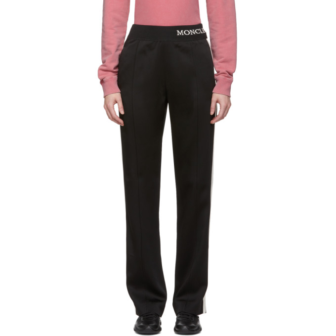 MONCLER Black Satin Lounge Pants