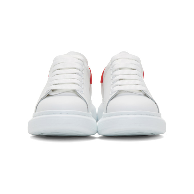 ALEXANDER MCQUEEN WHITE & RED OVERSIZED SNEAKERS