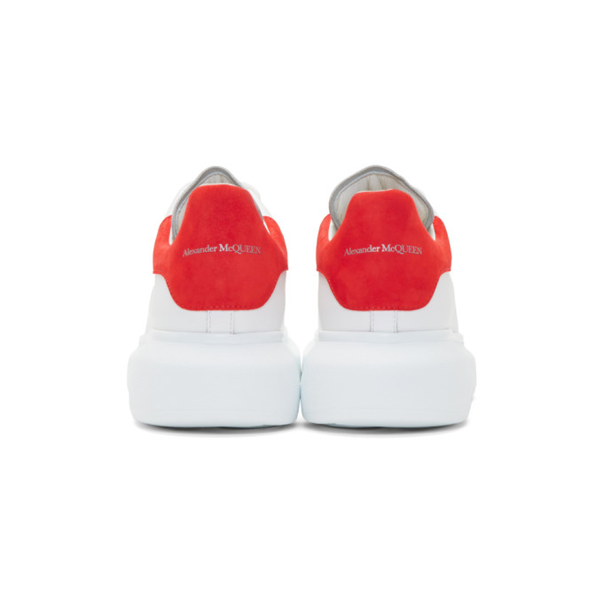 ALEXANDER MCQUEEN WHITE & RED OVERSIZED SNEAKERS