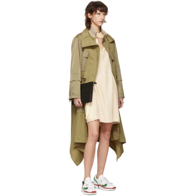 CHLOÉ White & Green Sonnie Sneakers