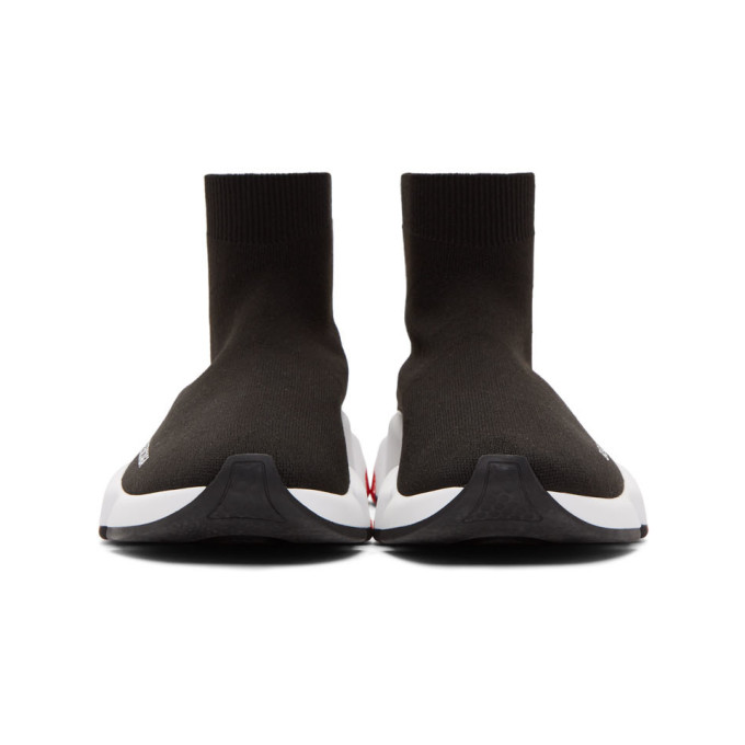 BALENCIAGA BLACK & RED SPEED SNEAKERS