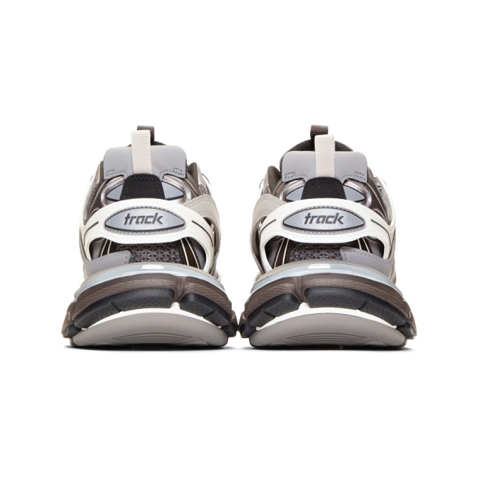 BALENCIAGA Grey & White Track Sneakers