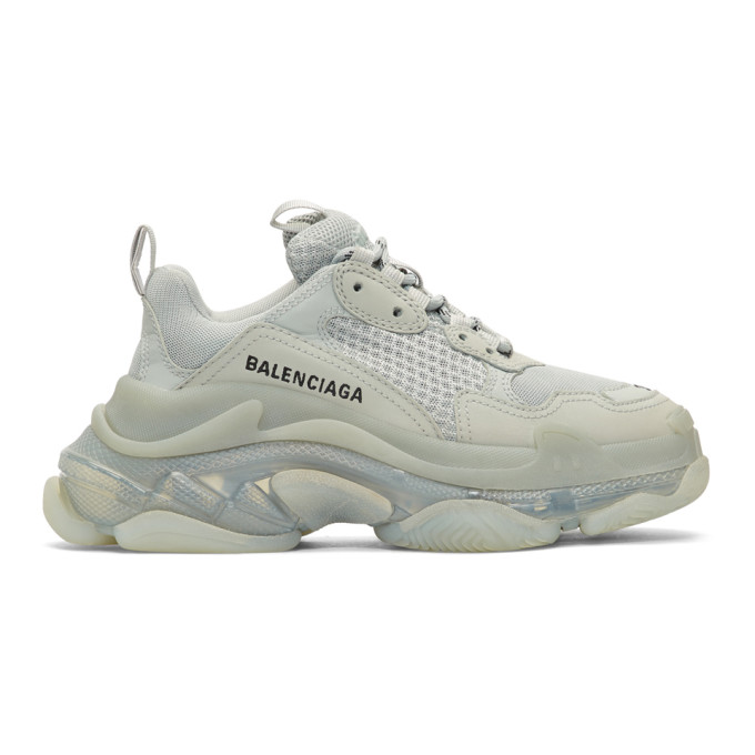 balenciaga triple s suede white