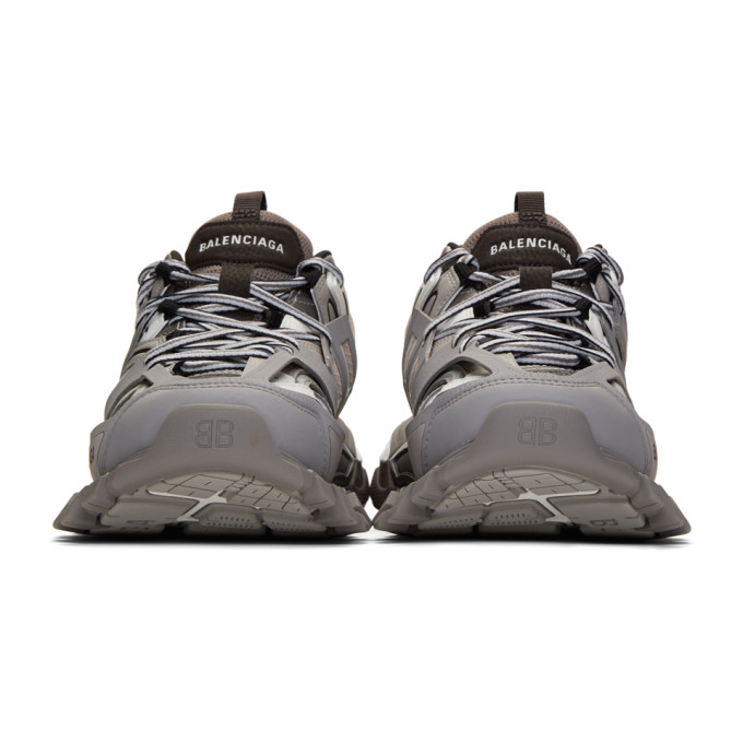 BALENCIAGA Grey & White Track Sneakers