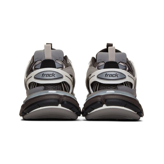 BALENCIAGA Grey & White Track Sneakers