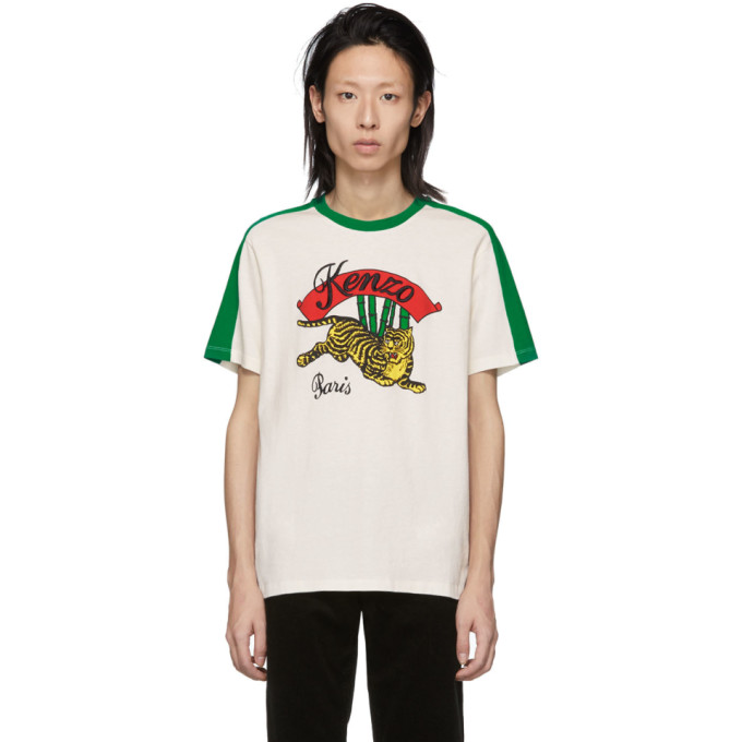 KENZO KENZO WHITE BAMBOO TIGER T-SHIRT