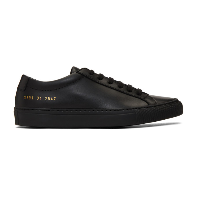 Click to view more detailed imagery on our partner's website Common Projects Original Achilles Nappa Leather Sneakers, Black In 7547-Black