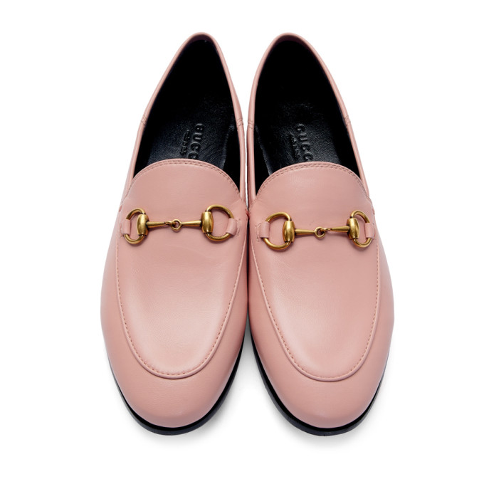 GUCCI GUCCI PINK CRUSHBACK BRIXTON LOAFERS