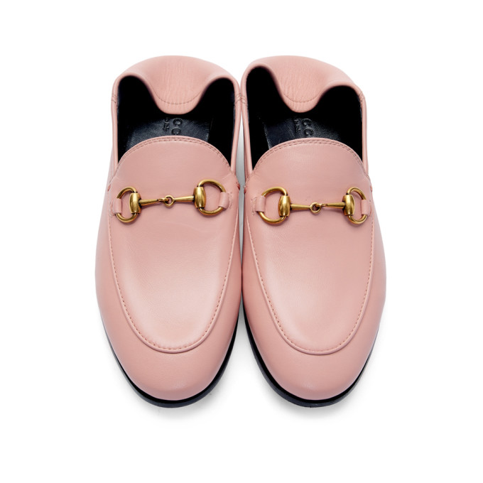GUCCI GUCCI PINK CRUSHBACK BRIXTON LOAFERS