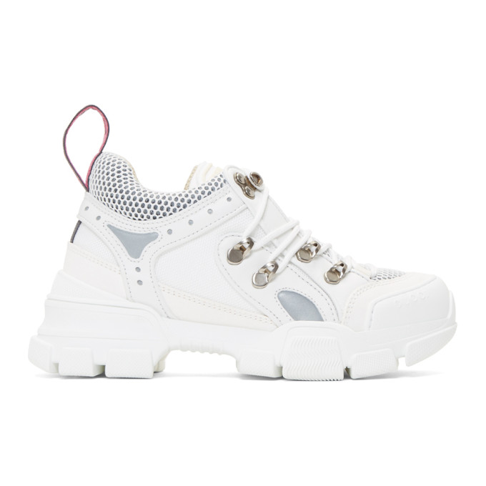 GUCCI White Flashtrek Chunky Sneakers