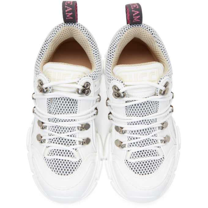 GUCCI White Flashtrek Chunky Sneakers