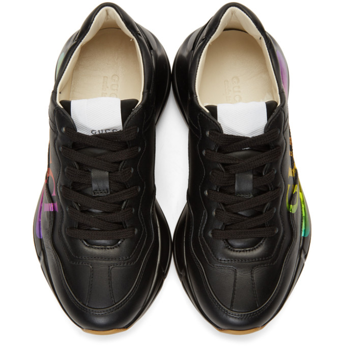 GUCCI GUCCI BLACK VINTAGE RYTHON SNEAKERS