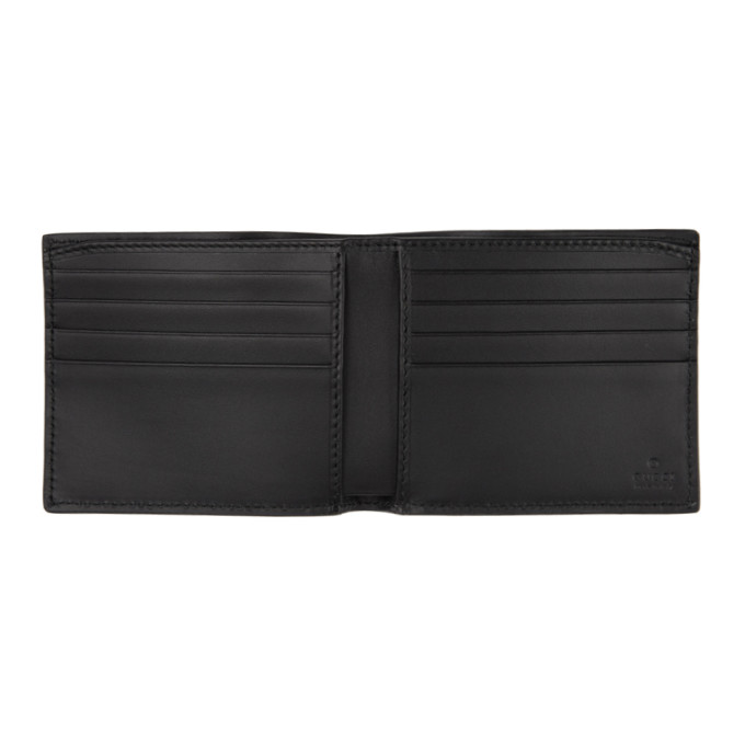 Gucci Monogrammed Fox-Print Leather Wallet In Black | ModeSens