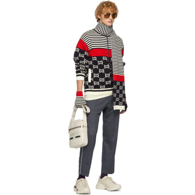 GUCCI Off-White Vintage Logo Rhyton Sneakers
