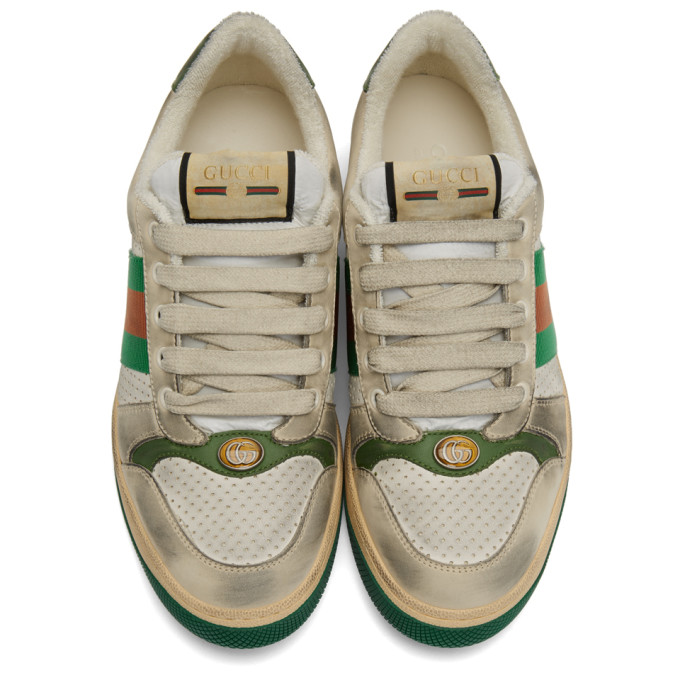 GUCCI GUCCI WHITE SCREENER SNEAKERS