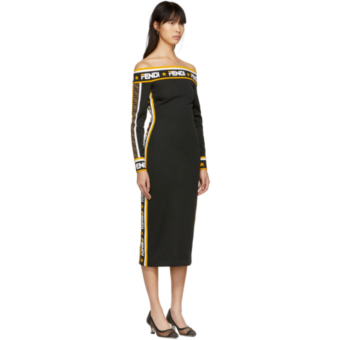 Fendi Off Shoulder Dress Factory Sale 