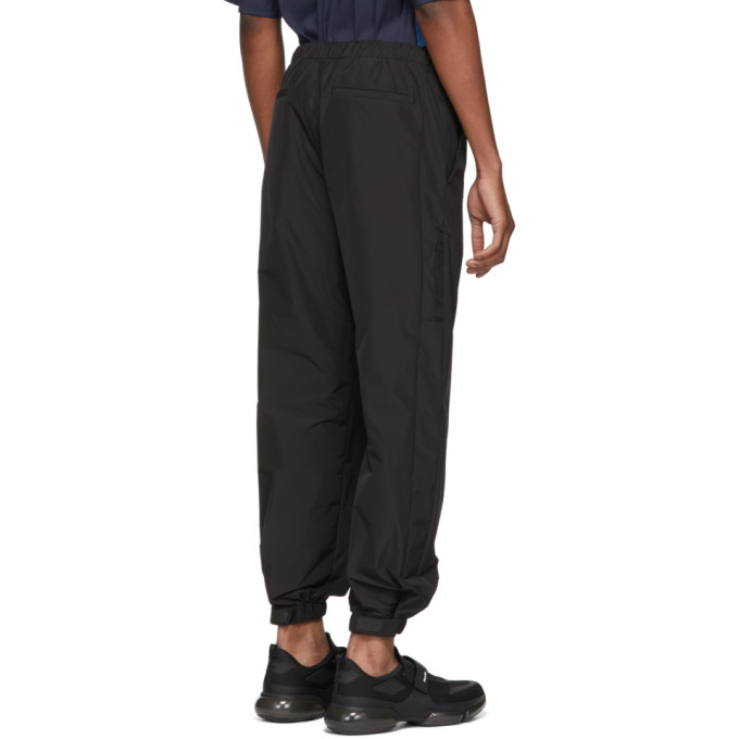 PRADA PRADA BLACK TECHNO POPLIN LOUNGE PANTS