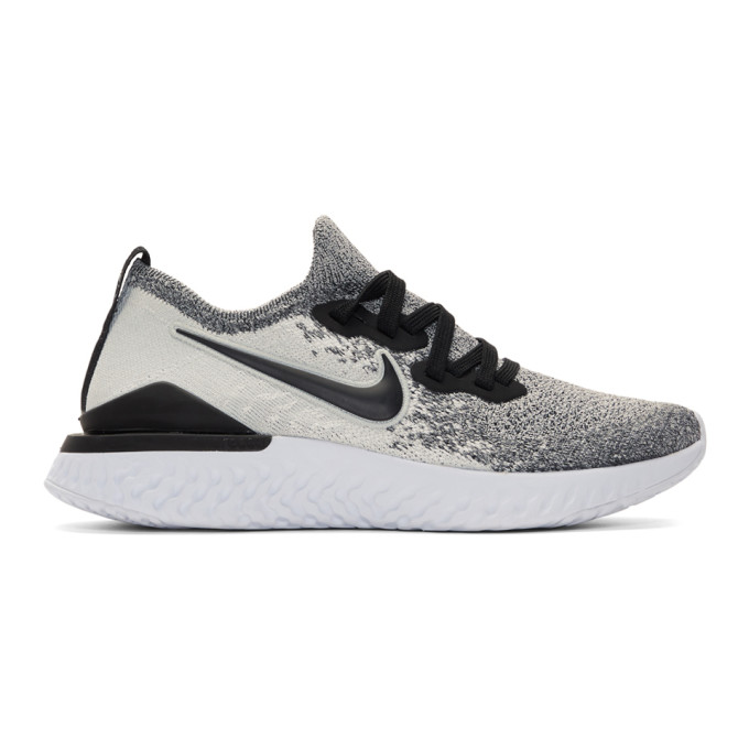 epic react flyknit 2 black and white
