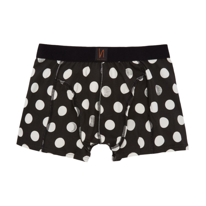 Nudie Jeans Black Polka Dot Boxer Briefs | ModeSens