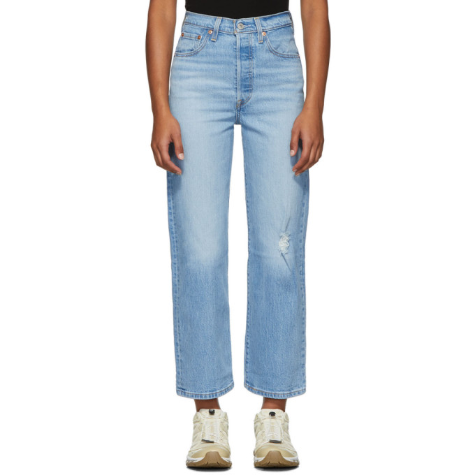 levi's ribcage super high waist ankle straight leg jeans