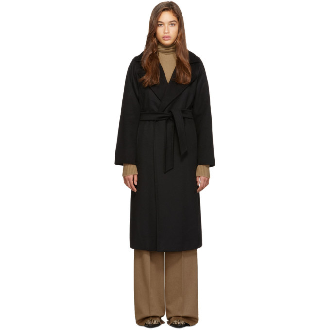Click to view more detailed imagery on our partner's website Max Mara Ladies Blue Timeless Manuela Camel Hair Coat In Black