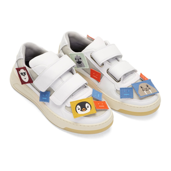 ACNE STUDIOS ACNE STUDIOS WHITE HOOK PEREY STRAP SNEAKERS