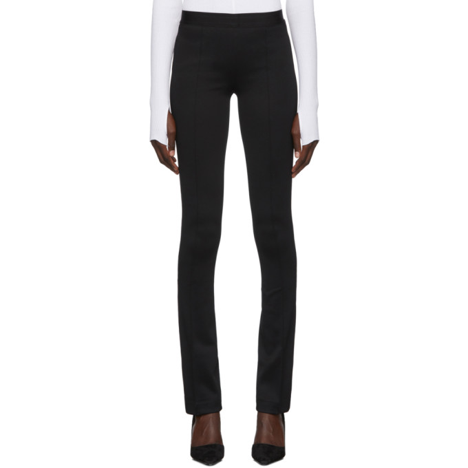 Click to view more detailed imagery on our partner's website Helmut Lang Full-Length Flare Ponte Legging Pants In Black